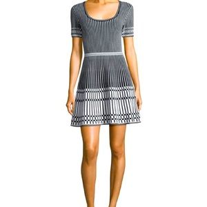 DVF Black and White Dress